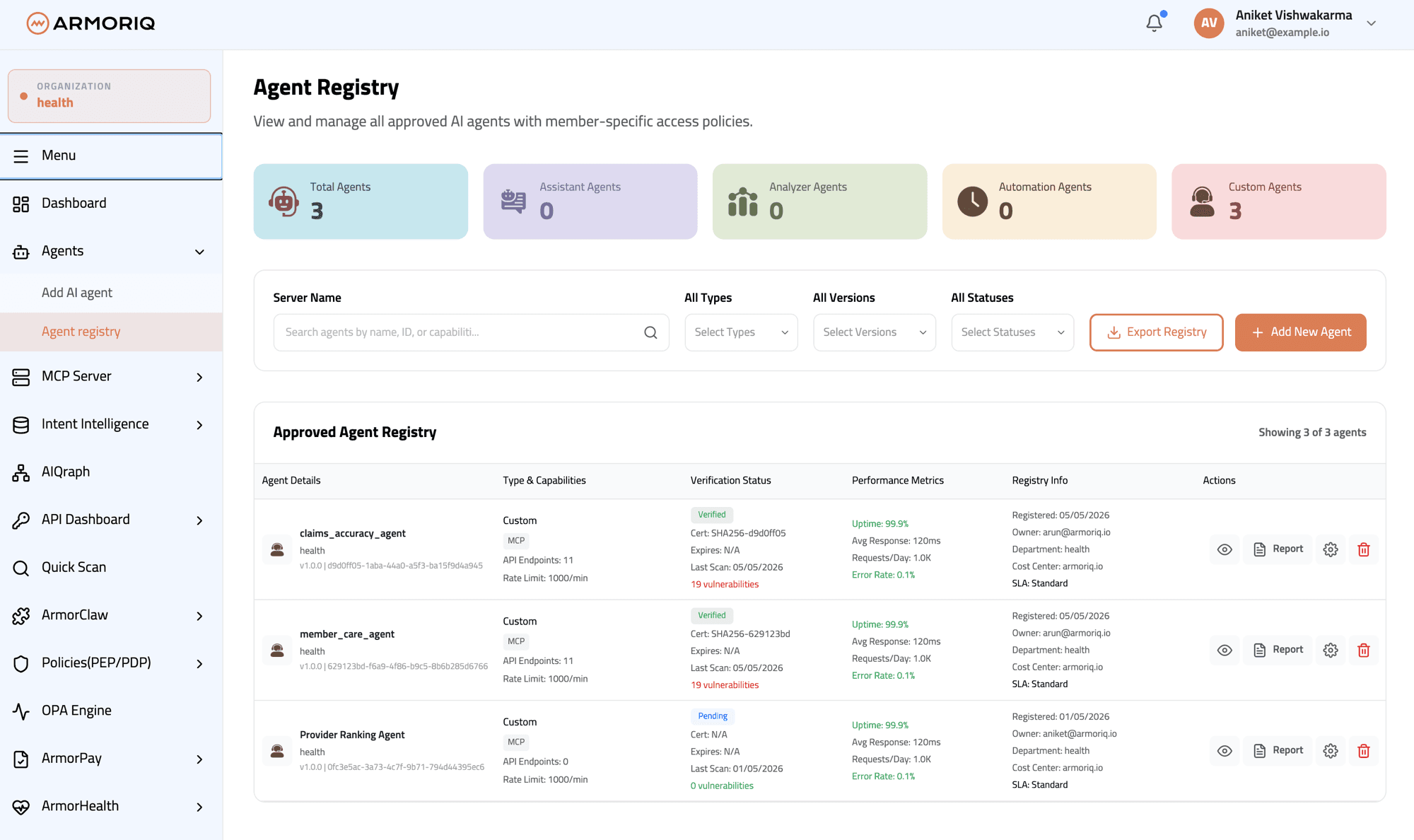 Agent Registry overview