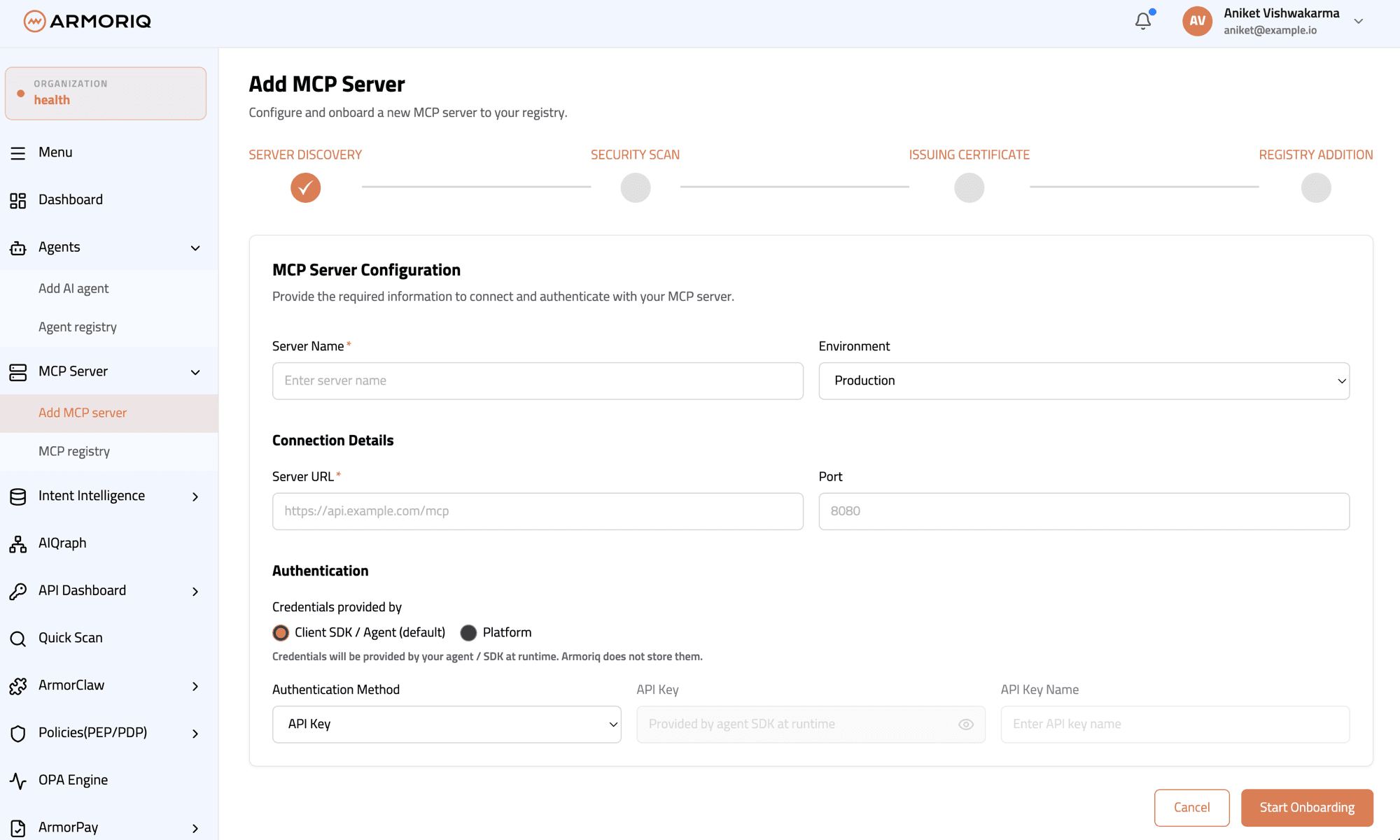 Add MCP Server wizard