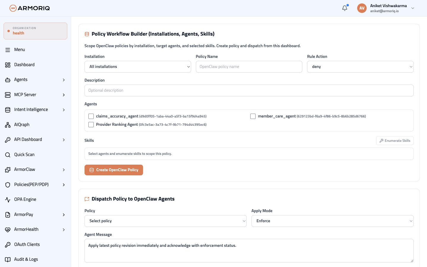 Policy Workflow Builder